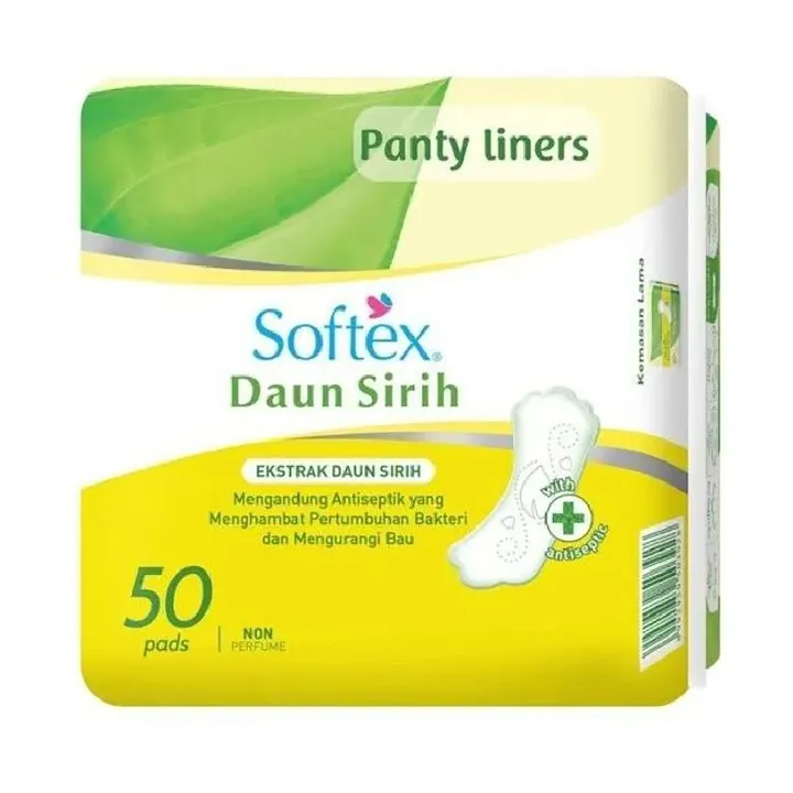Pembalut Softex Panty Liners Daun Sirih Pembalut Wanita Ekstrak Daun Sirih 50s / Softex kecil
