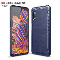 Samsung Galaxy Xcover Pro Case, Kunponทนทานเกราะยืดหยุ่นกันกระแทกคาร์บอนไฟเบอร์TPUลื่นป้องกันรอยขีดข่วนเคลือบเคสห่อหุ้มกลับเคสโทรศัพท์สำหรับSamsung Galaxy Xcover Pro