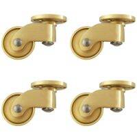 BRAND NEW 4PCS 1 Wear-resistant Pure Brass Wheels Table Chair Sofa Bar Universal Furniture Casters Flexible Rollers Pulleys