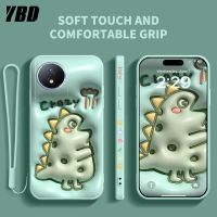 เคสโทรศัพท์ YBD สำหรับ Vivo Y02 Y02T Y02A ลายตัวการ์ตูนน่ารักฝาเคสซิลิโคนของเหลวที่มีรูปแบบด้านข้างและฟรีสายคล้อง