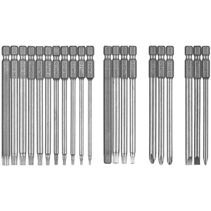 Torx Bits Screwdriver Set, 21 Pieces Torx Screwdriver Set (100mm), Bit