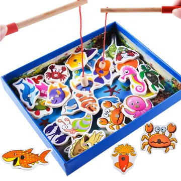 Magnetic Fishing Toys, 40 Pcs Kids Fishing Game Set with Rod and Net,  Outdoor Plastic Floating Fish Bathtime Pool Toy for 3 4 5 6 Year Old  Toddlers : : Baby Products