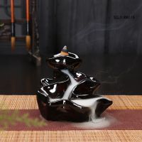 spot goodsCeramic Waterfall Backflow Incense Burners Holder Censer Diffuser Home Decor