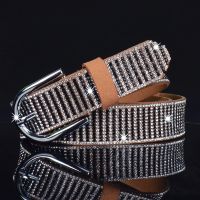 ♠  womens belt rhinestone match simple style