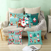 【Lightingeverthing】Blueคริสต์มาสปลอกหมอนMerry Christmasตกแต่งสำหรับHome Decor Xmasคริสต์มาสเครื่องประดับNoel Navidadสุขสันต์วันปีใหม่