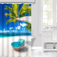 (KIM) 3d Scenery Bathroom Curtain/Thick Waterproof Peva Shower Curtain!!! L Updated.