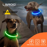 LaRoo Led ปลอกคอสุนัขแสง Cuttable ซิลิโคน,USB ชาร์จไฟสุนัขสำหรับกลางคืนเดินกันน้ำ,เรืองแสงปลอกคอสุนัขสำหรับทุกขนาดเล็กขนาดกลางขนาดใหญ่สุนัขพรรคของขวัญกลางแจ้งความปลอดภัย