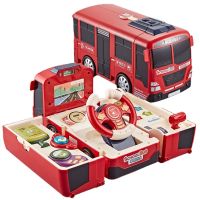 Musical Car Toy Interactive for Play Vehicle Toy Bus for Toddler with Steering Wheel Baby Infant Driving Experience Fun Gift