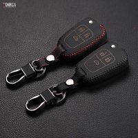 ☌ 3 Buttons Leather Car Remote Key Case For Opel ASTRA J Astra Corsa Antara Meriva Zafira Insignia MOKKA Accessories Shell