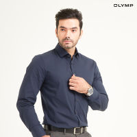 OLYMP GREEN CHOICE No. Six Shirt เสื้อเชิ้ตรักษ์โลก สีกรมท่า ทรงเข้ารูป ยืดหยุ่นได้ดี รีดง่าย