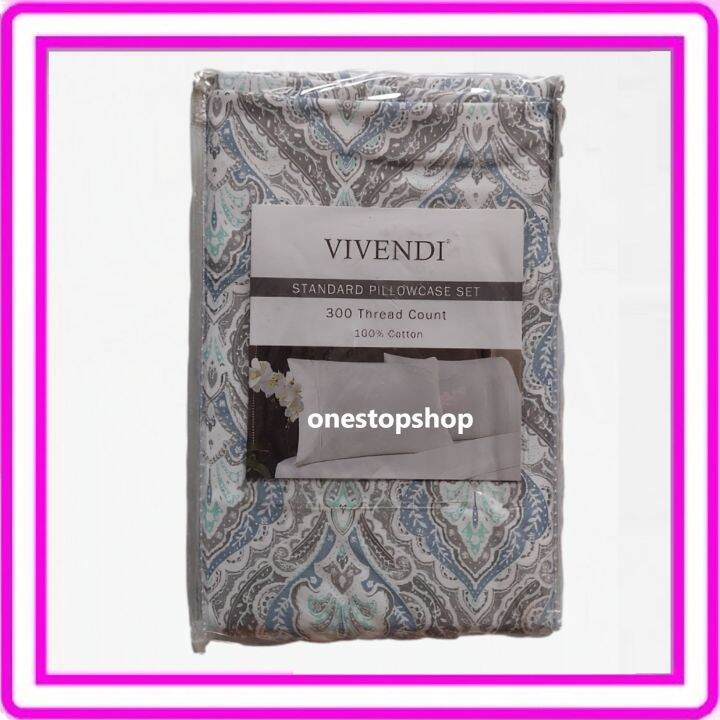 Vivendi Pair Standard Size Pillow Cases 20 x 30 inches Lazada PH