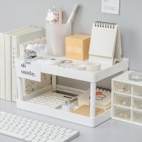 NEW Multifunctional Shelves Double-layer Storage Shelf Desktop Storage Rack Plastic Desk Shelves Cosmetic Sundries Organizer