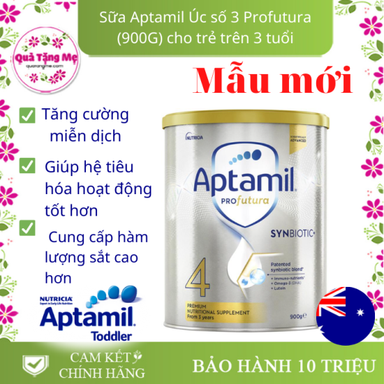 Sữa aptamil úc số 4 profutura 900g cho trẻ trên 3 tuổi - xả kho - ảnh sản phẩm 1