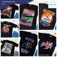 HD เสื้อผู้ชาย เสื้อผู้ชายเท่ๆ เสื้อวง Led zepplin พิมพ์หน้า หลัง เสื้อผู้ชายเกาหลี