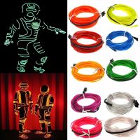 Portable Neon Light El Wire with Battery Pack/Neon Glowing Electroluminescent Wire for Christmas Dance Parties Halloween DIY Costumes Clothing Decoration / LED Strip Light with Controller For Car Dance Party Bike Decoration