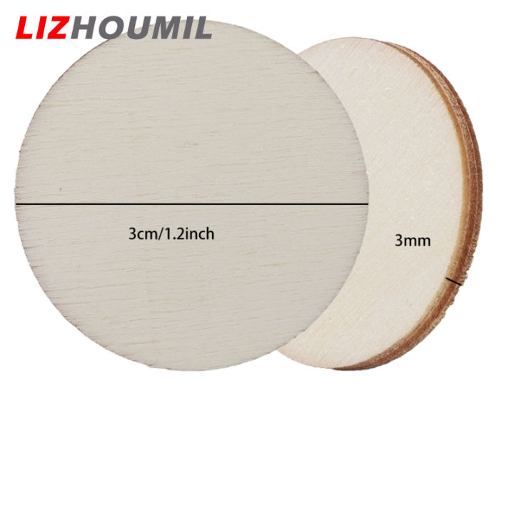lizhoumil-แผ่นไม้ทรงกลมสำหรับตกแต่งงานไม้100ชิ้น-1-2นิ้ว
