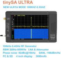 2023ใหม่100กิโลเฮิร์ตซ์ถึง5.3กิกะเฮิรตซ์2.8 "จอแสดงผลขนาดเล็กเครื่องวิเคราะห์สเปกตรัมมือถือ TinySA ULTRA 4" การแสดงผลด้วย32กิกะไบต์การ์ดรุ่น V0.4.5.1