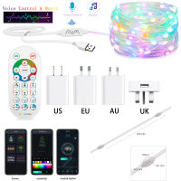 20เมตรไฟ LED เชือกไมค์บลูทูธ APP ระยะไกล USB สมาร์ทพวงมาลัยโคมไฟพู่ห้อย Led กลางแจ้งในร่มตกแต่งบ้านพรรคไฟคริสต์มาส