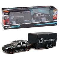 Maisto 1:64 Porsche Cayenne / Car Trailer trailer model simulation car model alloy car toy male collection gift