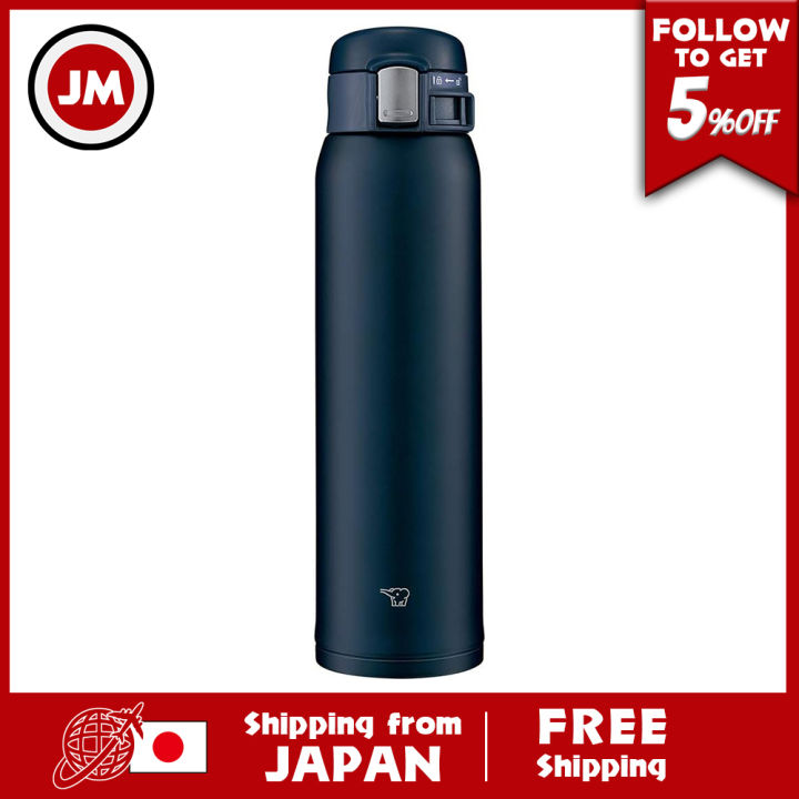 Zojirushi (ZOJIRUSHI) Water bottle direct drinking [One-touch open]  Stainless mug 600ml Navy SM-SF60-AD