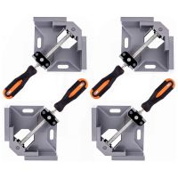 4Pcs Corner Clamp Right Angle Clamp 90 Degree Clamps for Woodworking with Adjustable Swing Jaw Frame Clamps for Welding