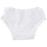 White Baby Girl Ruffle Bloomers Panties Diaper Cover Image S