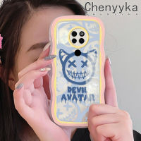 เคส Chenyyka สำหรับ Huawei เมท20 Pro เคสการ์ตูนแฟชั่นอินเทรนด์ลายคลื่นสีสันสดใสเคสโทรศัพท์แบบใสขอบซิลิโคนนิ่มเคสกันกระแทกเคสโปร่งใสป้องกันเลนส์กล้อง