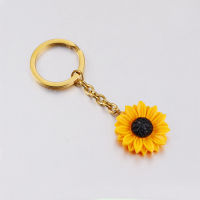 Key Chain Stainless Steel Keychains New Style Keychains Car Key Chain Sunflower Keychains Womens Keychains