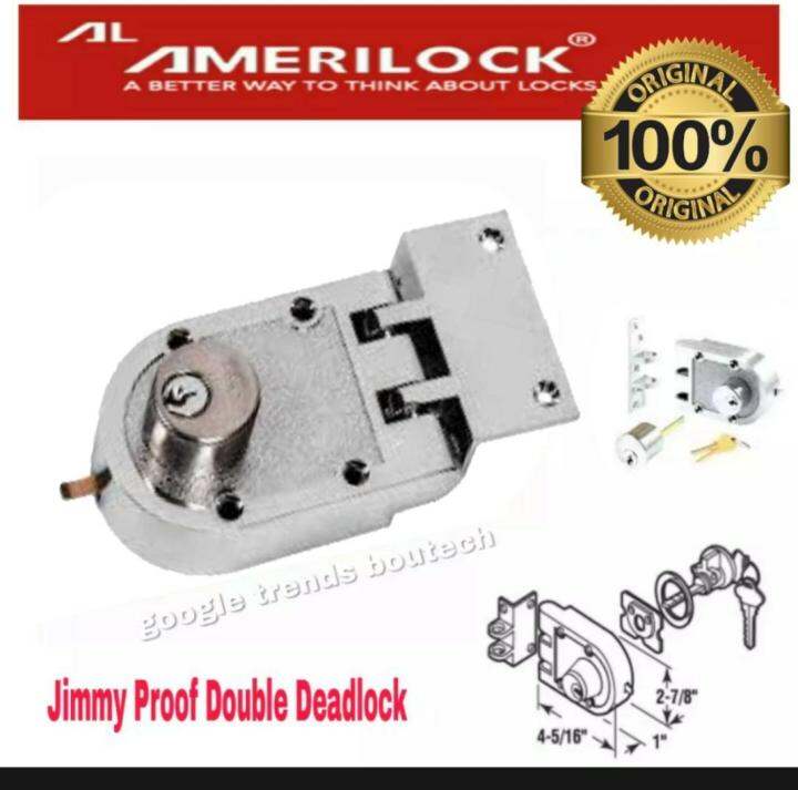 Amerilock jimmy proof Double Cylinder Deadbolt Lock for Sliding Door