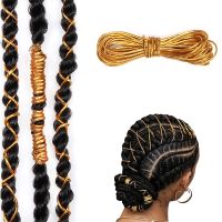 【CW】 Dreadlock Braids Hair Accessories Gold Braiding Styling Stretchable African Braid Braided Elastic Cord