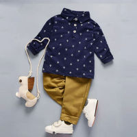 Clothing suit fashion sports floral autumn shirt coat + casual pants boys girls 1-5 years old Beibei high-quality childr Clothes