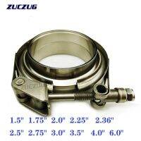 ZUCZUG 1.5 - 6.0 Inch  SS 304 Quick Release  V Band Clamp For Exhaust Pipe  With Male Female  Flange Welding Groove Kit Haberdashery