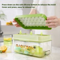 【CW】 Press Type Maker Silicone Tray Making Mold with Lid Storage Bar Gadgets