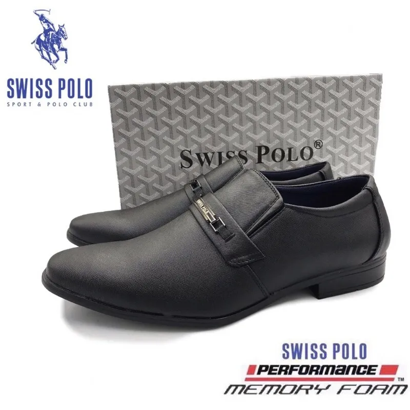 Swiss Polo Stylish Black Formal Business Shoes / Kasut Kulit Rasmi  SwissPolo Quality Terbagus | Lazada