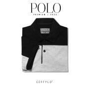 Áo Polo Cộc Tay Xám Phối Ngực Màu Đen CF Chất Liệu Cotton ,Trẻ Trung