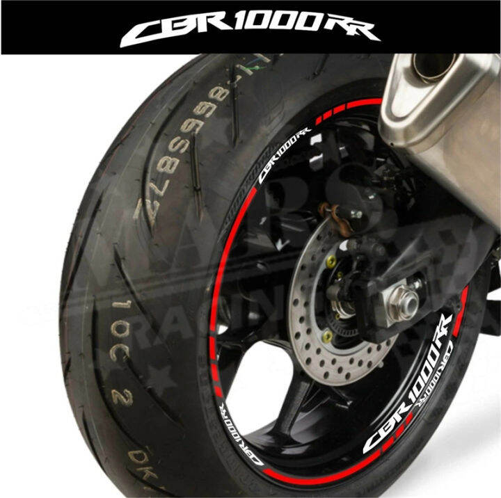 Motorcycle Wheel Decal Stickers Stripes Reflective Waterproof Tire