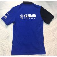 MOTO GPฝ้าย Polo เสื้อเชิ้ต YAMAHA การพิมพ์ แขนสั้น หัวรถจักร แข่งรถ POLO เสื้อเชิ้ต