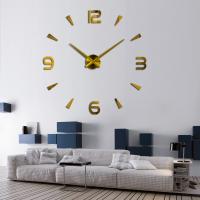 ZZOOI Diy acrylic mirror wall clock big relogio de parede wall clock modern design living room home decoration 3d stickers