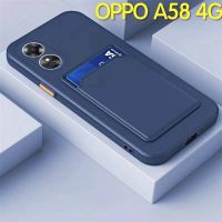 A58 4Gตรงรุ่น(พร้อมส่งในไทย)เคสTPU​นิ่ม​สีพาสเทลแบบคลุมกล้องใส่นามบัตรได้OPPO A58 4G