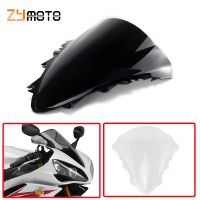 พร้อมเสียง☊ขายดีสำหรับ Yamaha YZF 1000 R1 2007 2008 YZF-R1กระจกบังลม YZFR1กระจกบังลมหน้าฟองน้ำสองชั้นสีดำสีขาว