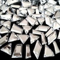 170Pcs Mirror Silver Bags Shoes Clothes Design Diy Sew on Lace Rhinestones Stones Crystals Strass For Crafts Costume Accessories