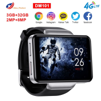 DM101 4G สมาร์ทนาฬิกา Full TOUCH 3GB + 32GB 2080mAh แบตเตอรี่ 2.41 Dual Camera Face ปลดล็อก Smartwatch ซิมการ์ดสล็อต