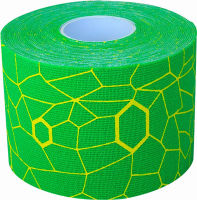 THERABAND Kinesiology Tape, Waterproof Physio Tape for Pain Relief, Muscle &amp; Joint Support, Standard Roll with XactStretch Application Indicators, 2 Inch x 16.4 Foot Roll, Electric Green/Yellow