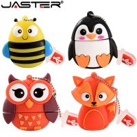 JASTER 64GB cute cartoon Penguin owl fox style usb flash drive usb 2.0 4GB 8GB 16GB 32GB vreative pendrive gift