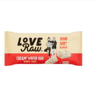 มาแล้ว สินค้านำเข้า?? Vegan White Choc Cream Wafer Bar Love Raw ? 45g