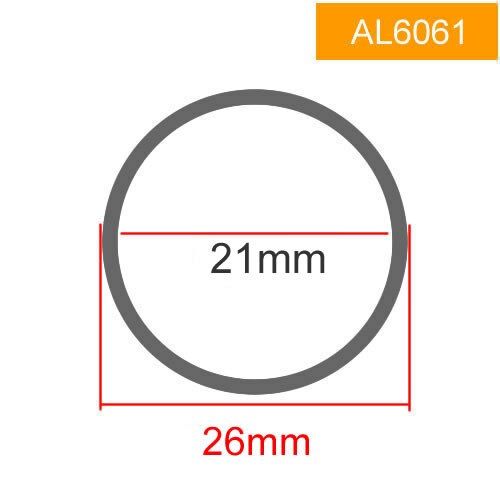 เส้นผ่านศูนย์กลางภายนอก26มม-6061ท่อท่ออลูมิเนียม-od26mm-เส้นผ่านศูนย์กลางภายใน18มม-ถึง24มม-ท่ออะลูมินัมอัลลอยท่ออลูมิเนียมอลูมิเนียมกลวง