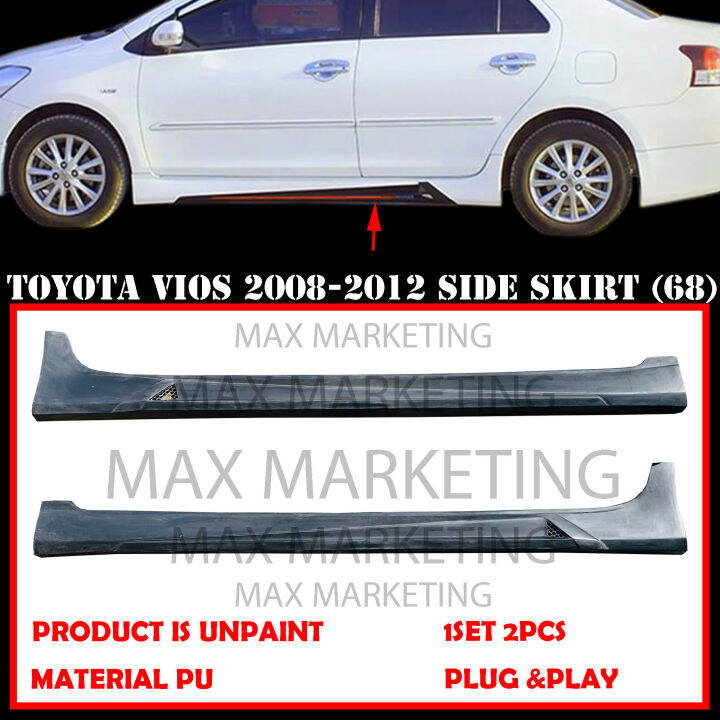 PU2705 TOYOTA VIOS 2008-2012 SIDE SKIRT (68) POLYURETHANE SKIRT LIP ...