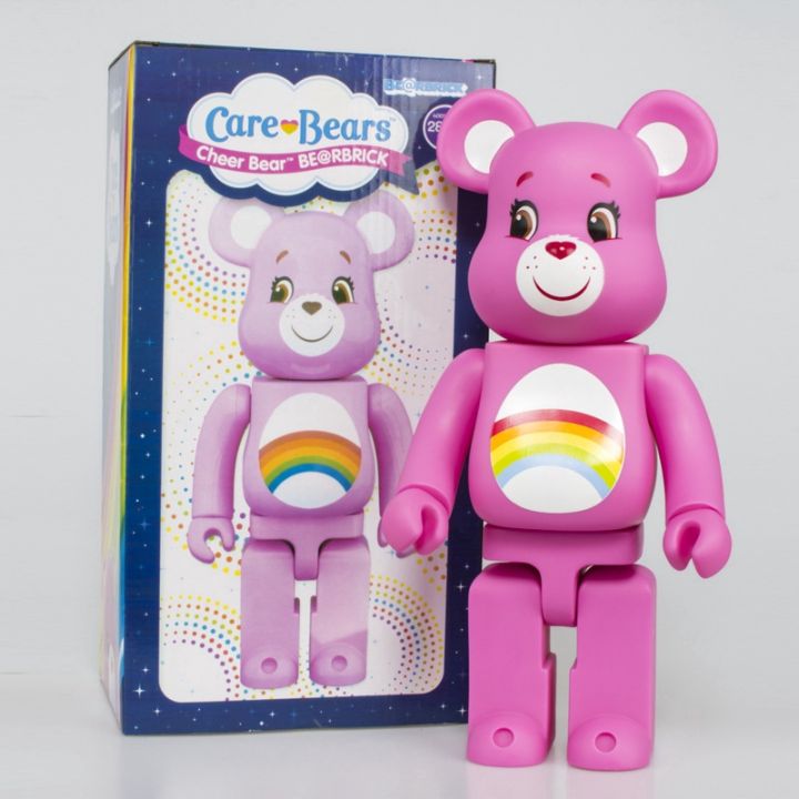 400-28cm-fashion-weather-care-bears-rainbow-rainy-bearbrick-action-figure