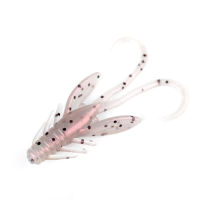 20pcspack Fishing Lures Shrimp Soft Lure 4cm 0.9g Worm Silicone Baits Bass Carp Perch Fsihing Accessories Gift 1g Jig Head