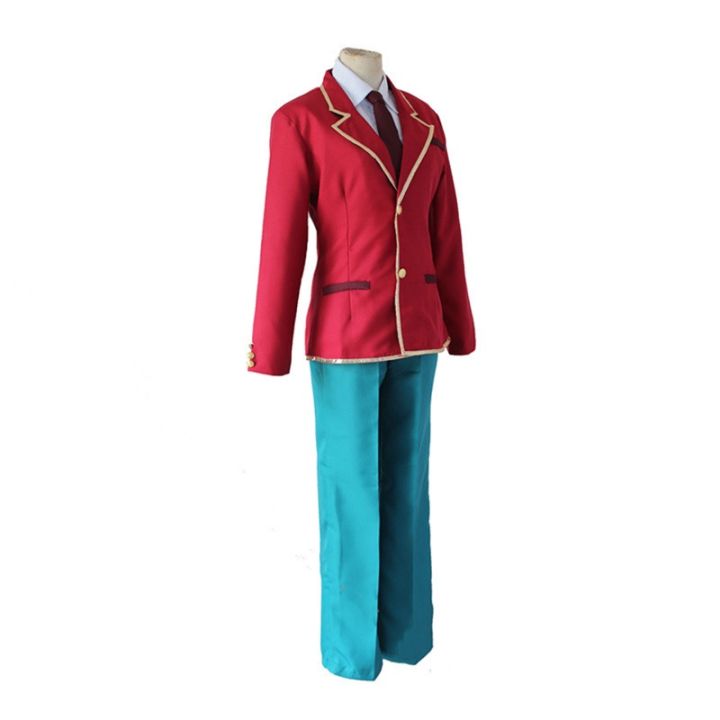 anime-classroom-of-the-elite-ayanokouji-kiyotaka-cosplay-costume-short-wig-school-uniform-red-jacket-tie-pants-suit-men
